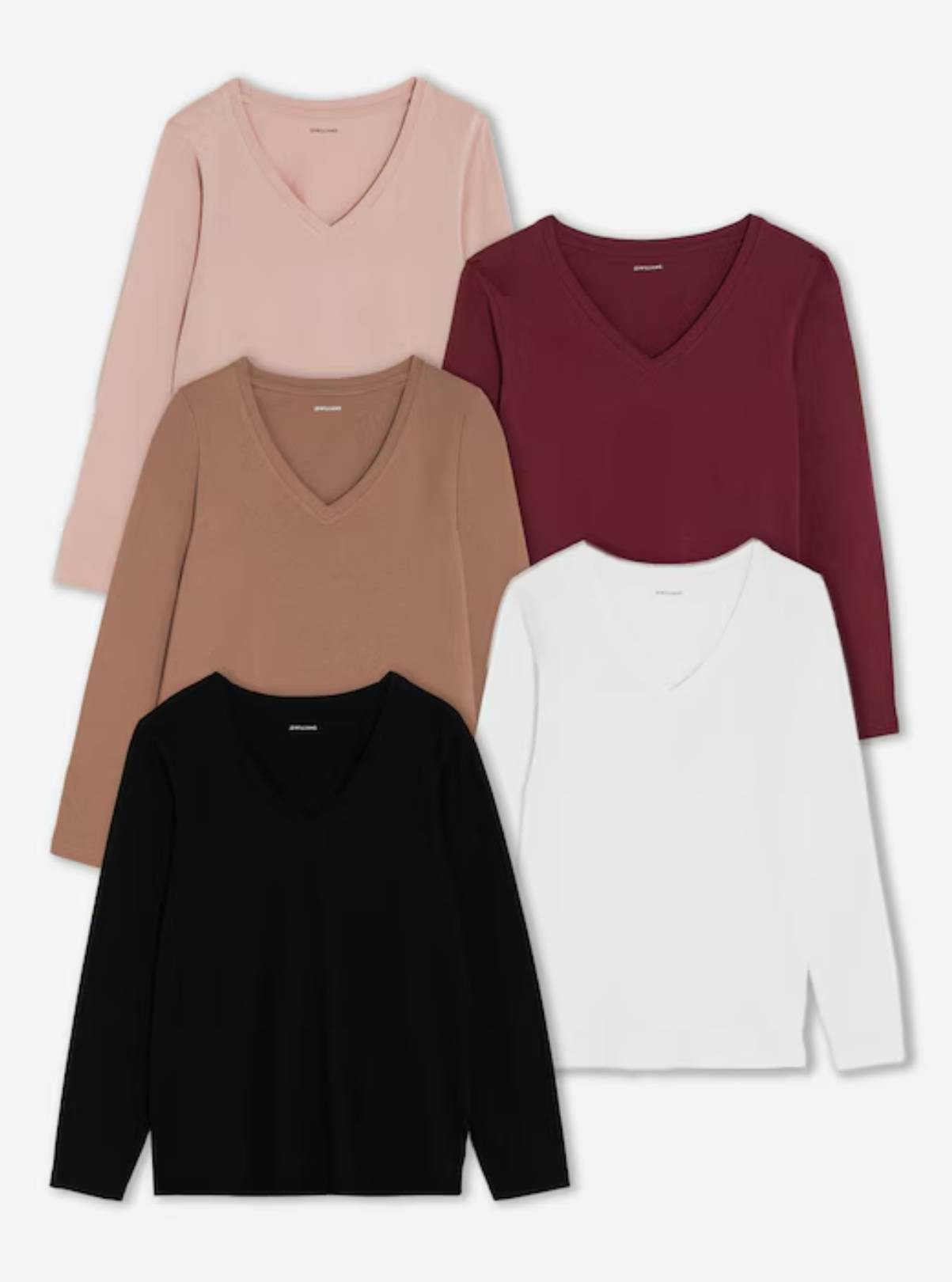 JD WILLIAMS 5 Pack V Neck Long Sleeve Top 8 - Image 6